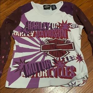 Women’s purple Harley Davidson shirt size large